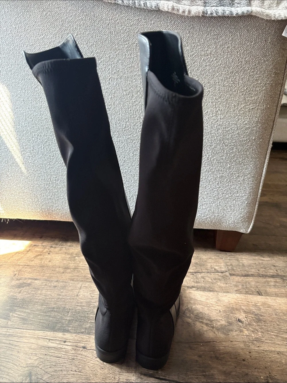 Unisa Black Over-the-Knee Leather Boots